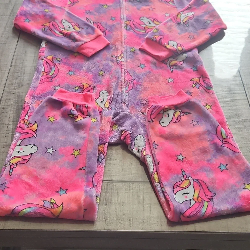 The Children's Place Pink and Purple Unicorn Footie